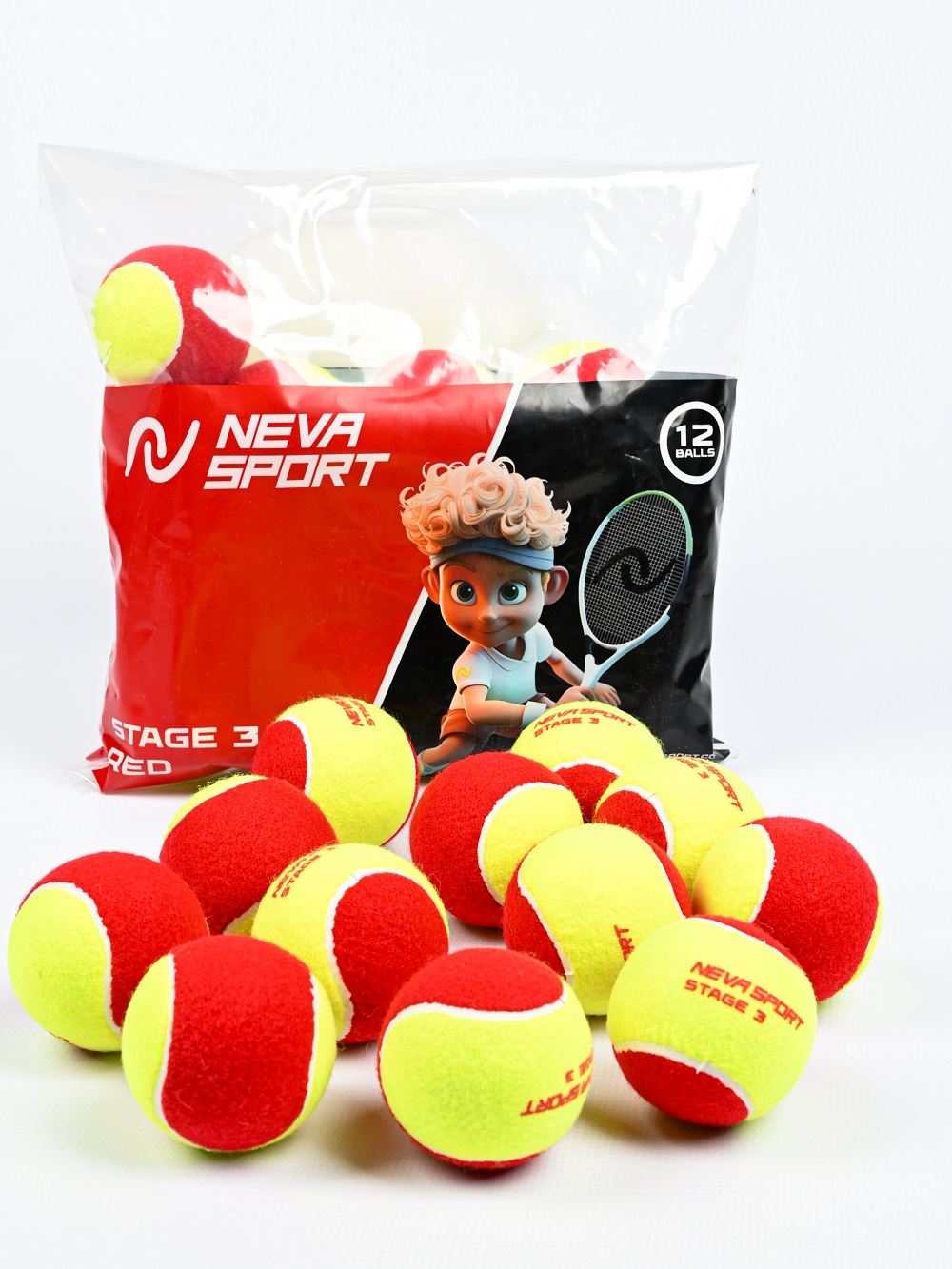 Мячи NEVA SPORT (Red 3) - 12 мячей